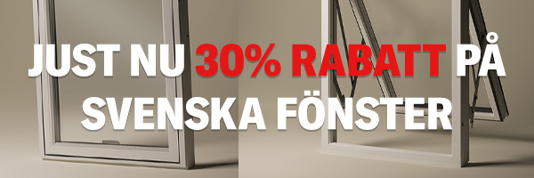 30% rabatt på Svenska Fönster