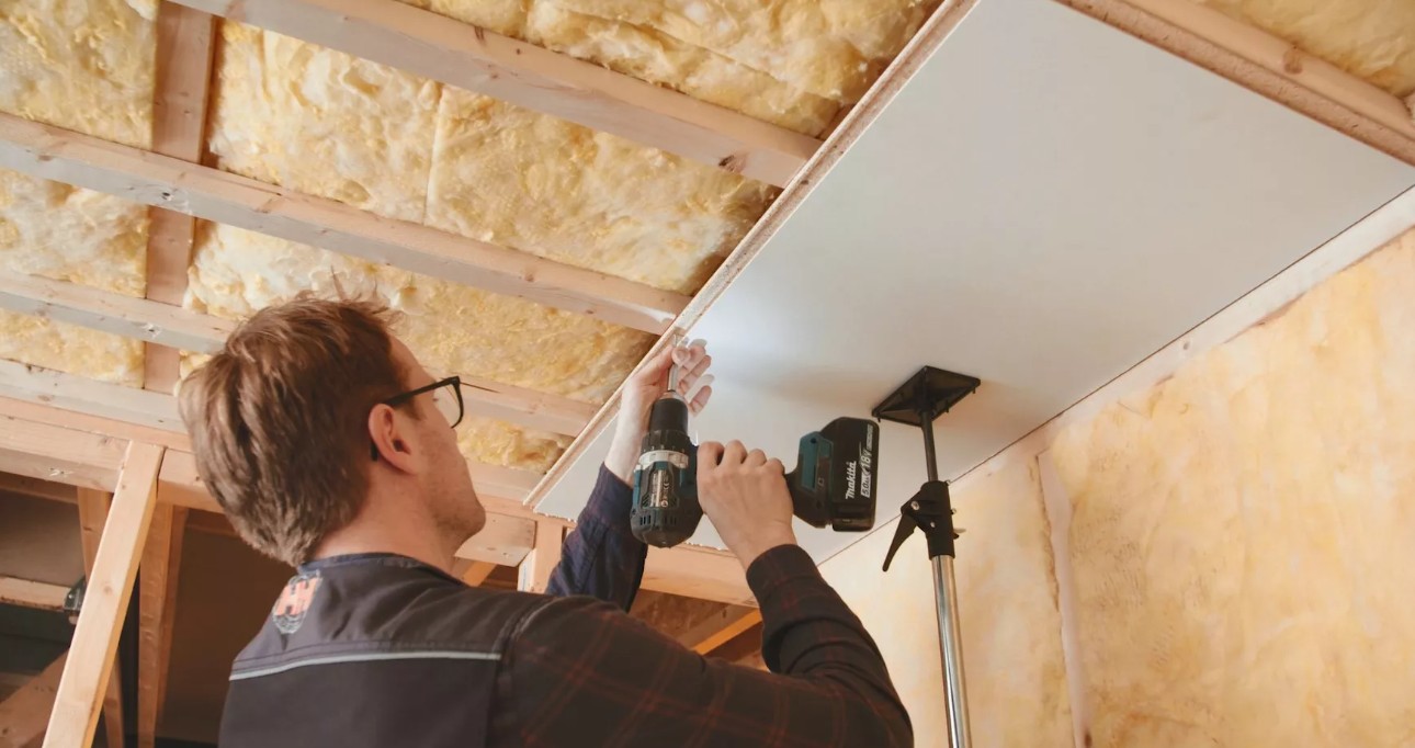 Referensobjekt för Premium Ceiling: Så gör du: Slätt tak utan att spackla | Beijer Byggmaterial