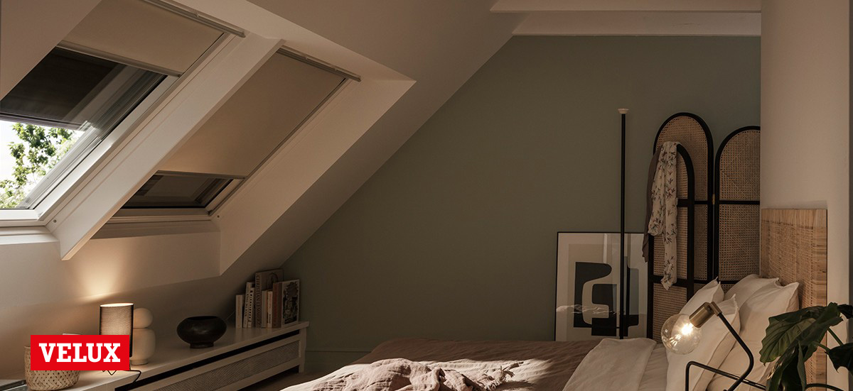 Velux takfönster & mörkläggingsgardiner i sovrum | Beijer Byggmaterial