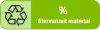 Ikon för återvunnet material