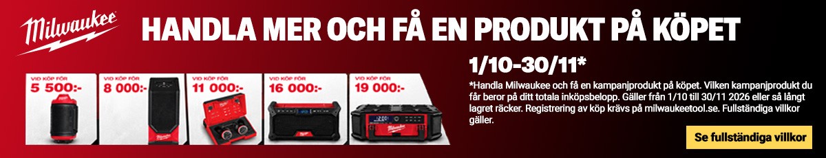Milwaukee - Handla mer och få en produkt på köpet