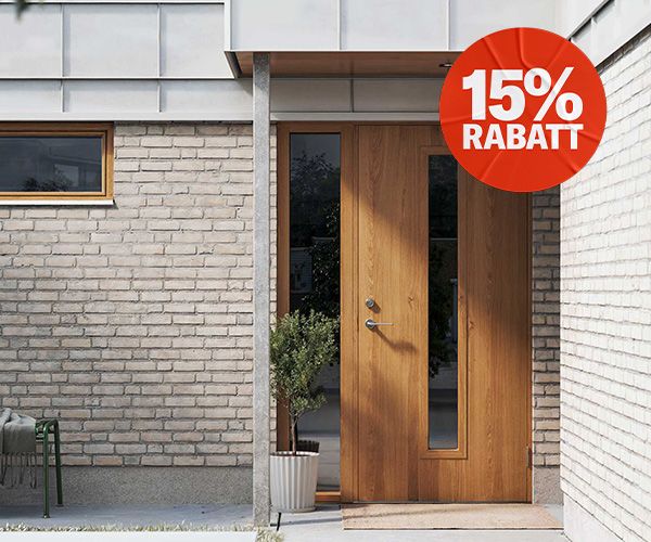 Swedoor 15% rabatt på ytterdörrar