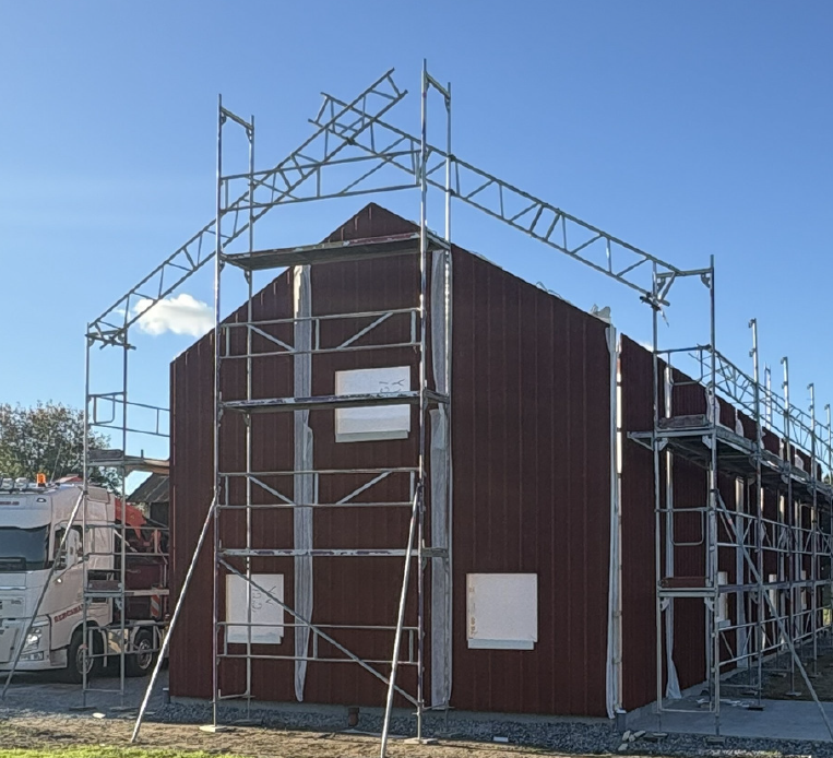 Ett radhus med prefab från Husfabriken