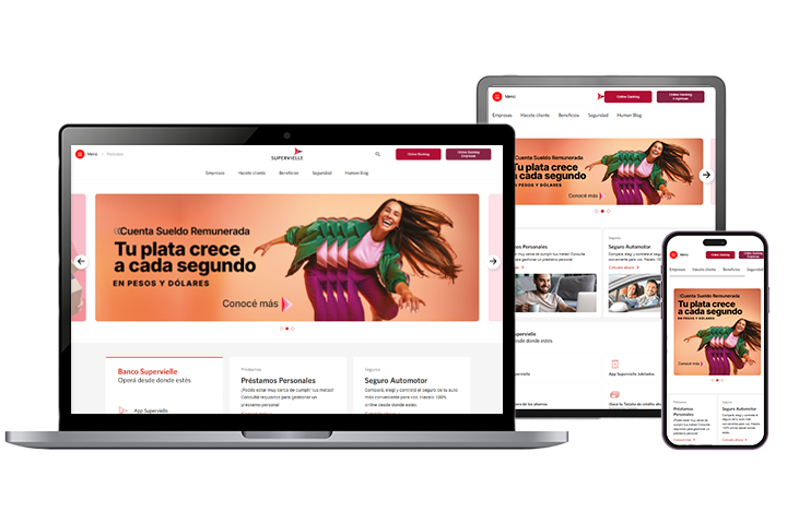 Realiza operaciones bancarias en linea, en todo momento, recordá descargar nuestras aplicaciones de los stores: